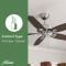 พัดลมเพดาน Builder Elite - Brushed Nickel