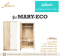 ตู้เสื้อผ้า รุ่น MARY ECO (สองบานเปิด) (สีไม่สัก/คาปู)