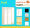 ตู้เสื้อผ้า รุ่น MARY 3 บานเปิด หินอ่อน (สีขาว/สัก)