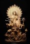 พระโพธิสัตว์กวนอิมปางมหาราชลีลาประทับดอกบัว ไม้หอมกฤษณา 120 ซม.