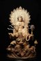พระโพธิสัตว์กวนอิมปางมหาราชลีลาประทับดอกบัว ไม้หอมกฤษณา 120 ซม.