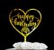 ป้าย HBD  acrylic หัวใจ (10ชิ้น)