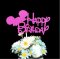 ป้ายHappy Birtday มิกกี้ กากเพรช (10ชิ้น)