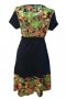 V-neck Dress With Ruffle/ Rayon Feminine Dress