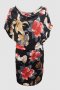 Cowl Neck Flower Dress