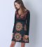 Mandala Printed Dress / Winter Dress