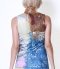 Sleeveless High Neck Printed Dress