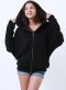 Women's Loose Jacket with Patch Hooed