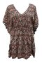 Floral Pฺom-Pom Batwing Sleeve Mini Top
