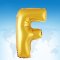 ฟอยล์ตัวอักษร 40 นิ้ว สีทอง F