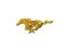 Gold plated horse logo