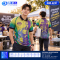 เสื้อโปโล SDN-0241 BULKING CLUB โทนเหลืองม่วง