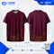 เสื้อโปโล SDN-0244 ลายไทย โทนน้ำตาลทอง