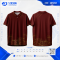 เสื้อโปโล SDN-0244 ลายไทย โทนน้ำตาลทอง