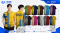 เสื้อโปโล SDN-0245 SRISAWAN CONSTRUCTION โทนเหลืองน้ำเงิน