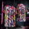 เสื้อกีฬาฟุตบอล พิมพ์ลายทั้งตัว เนื้อผ้า "นาโนเทค"SD-488