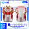 เสื้อกีฬาฟุตบอล SD-555 SUPREME โทนขาว–น้ำเงิน