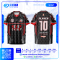 เสื้อกีฬาฟุตบอล SD-567 NEVER GIVE UP โทนดำ–แดง