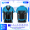 เสื้อกีฬาฟุตบอล SD-574 BORN TO PLAY โทนฟ้าดำ