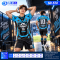เสื้อกีฬาฟุตบอล SD-574 BORN TO PLAY โทนฟ้าดำ