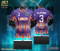 เสื้อกีฬาฟุตบอล พิมพ์ลายทั้งตัว เนื้อผ้า "นาโนเทค" SDE894