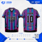 เสื้อกีฬาฟุตบอล SDN-0222 FRIENDS FOREVER โทนม่วงฟ้า