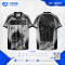 เสื้อกีฬาฟุตบอล SDN-0225 NEVER LOOK BACK โทนดำฟ้า