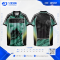 เสื้อกีฬาฟุตบอล SDN-0225 NEVER LOOK BACK โทนดำฟ้า