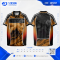 เสื้อกีฬาฟุตบอล SDN-0225 NEVER LOOK BACK โทนดำฟ้า