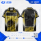 เสื้อกีฬาฟุตบอล SDN-0225 NEVER LOOK BACK โทนดำฟ้า