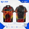 เสื้อกีฬาฟุตบอล SDN-0225 NEVER LOOK BACK โทนดำฟ้า