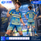 เสื้อกีฬาฟุตบอล SDN-0227 MORE THAN A TEAM โทนฟ้าเหลือง