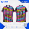 เสื้อกีฬาฟุตบอล SDN-0230 PUSH YOURSELF โทนชมพูฟ้าเหลือง