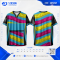 เสื้อกีฬาฟุตบอล SDN-0230 PUSH YOURSELF โทนชมพูฟ้าเหลือง