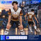 เสื้อกีฬาฟุตบอล SDN-0232 OWN THE MOMENT โทนขาวน้ำตาล