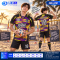 เสื้อกีฬาฟุตบอล SDN-0261 STRONG โทนม่วงเหลือง