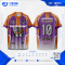 เสื้อกีฬาฟุตบอล SDN-0271 BORN TO BE FREE โทนม่วงส้ม