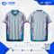 เสื้อกีฬาฟุตบอล SDN-0272 RISE UP โทนขาวกรมท่าแดง