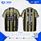 เสื้อกีฬาฟุตบอล SDN-0275 WORK HARD PLAY HARD โทนดำเหลือง