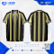 เสื้อกีฬาฟุตบอล SDN-0275 WORK HARD PLAY HARD โทนดำเหลือง