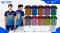 เสื้อกีฬาฟุตบอล SDN-0278 BELIEVE IN YOURSELF โทนน้ำเงินส้ม