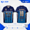 เสื้อกีฬาฟุตบอล SDN-0278 BELIEVE IN YOURSELF โทนน้ำเงินส้ม