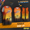 เสื้อวิ่งแขนกุด RUN-002 NAVER GIVE UP โทนส้มพระอาทิตย์ตก