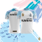เสื้อวิ่ง RUN-010 LET'S GET RUNNING โทนขาว-ฟ้าพาสเทล