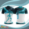 เสื้อวิ่ง RUN-014 RUNNING โทนเขียวอมฟ้า-ขาว