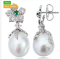Baroque Pearl G flower Silver925 earrings |15mm