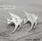 Bat fish Sterling Silver Earrings