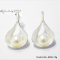 Silver Swirl Pearl Centre drop earrings