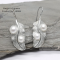 Pearl Leaf Earrings Silver 925