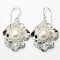 Sterling Silver 925 Earrings With Pearl - Coral Style